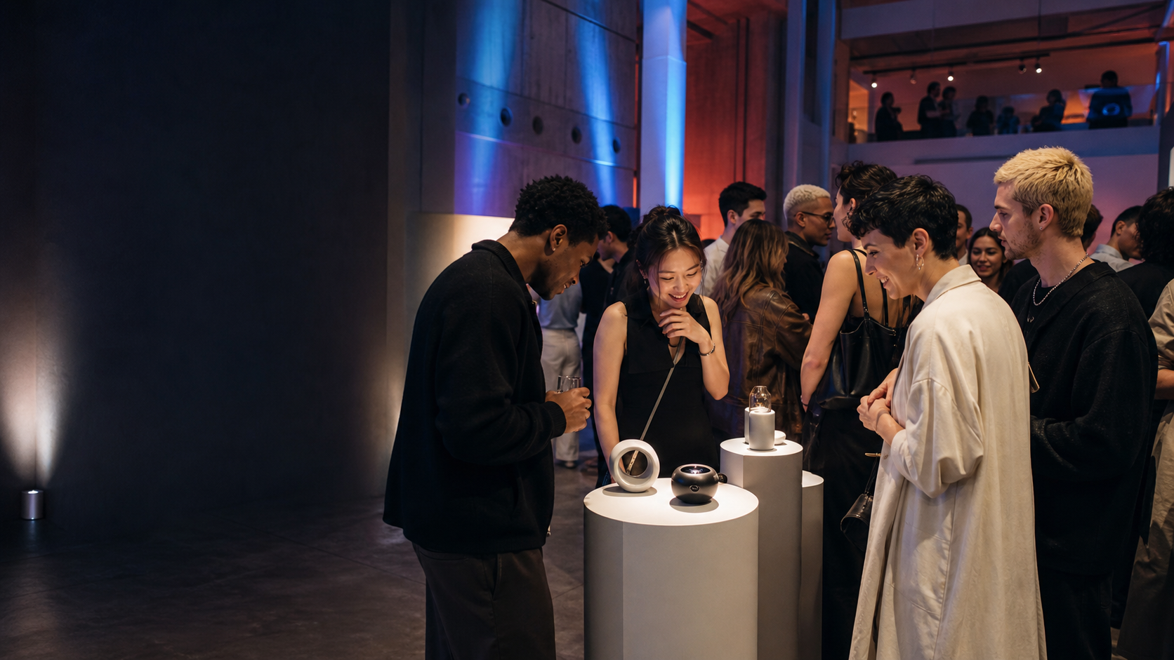 People connecting at a community event
